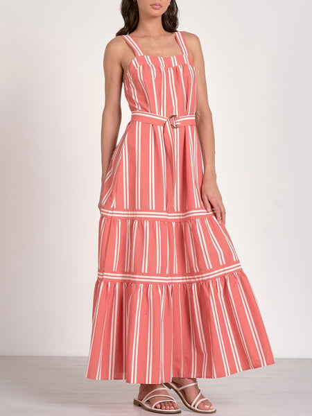 Cabana Bound Maxi in Coral Stripe