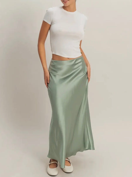 To The Maxi Skirt in Sage