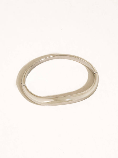 Mathieu Sculptural Bangle Bracelet in Silver
