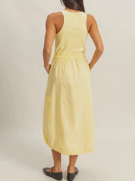 Takes Two To Cargo Dress in Yellow
