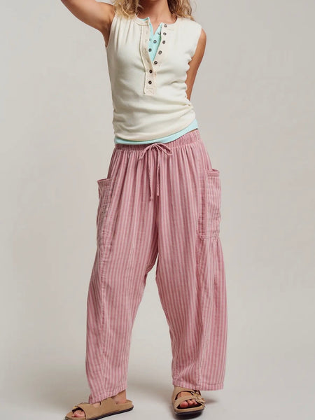 You're My Kind Of Stripe Pants in Pink