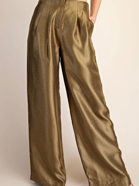 Pedal To The Metal(lic) Pant in Olive