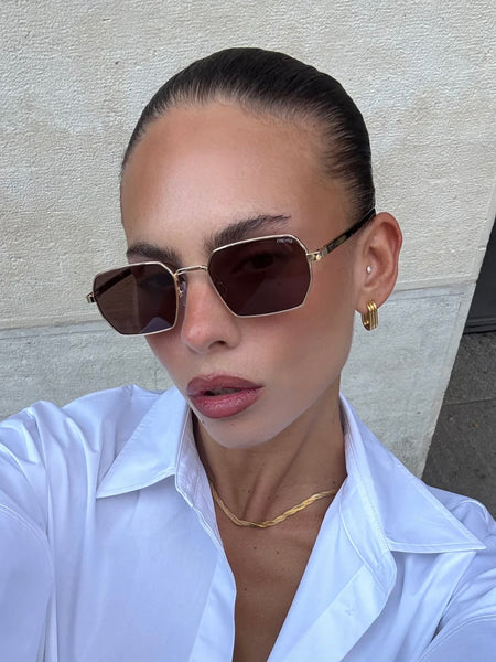 Superior Sunglasses in Gold Brown