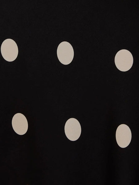 Dotted & Tee'd Skirt in Black