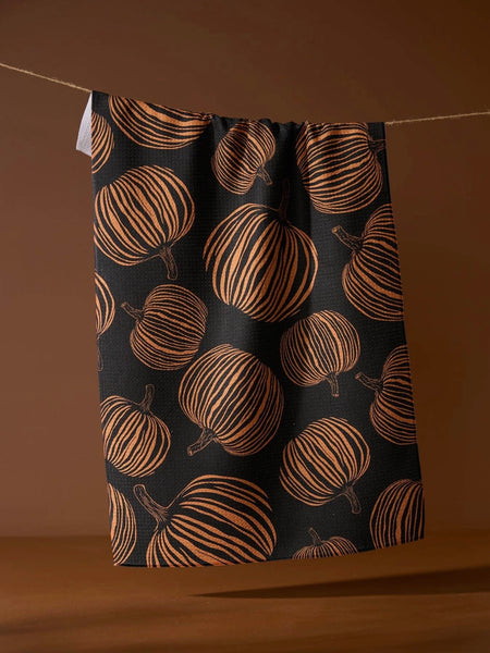 Pumpkin Noir Tea Towel