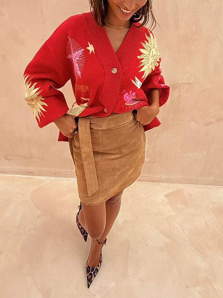 Mystical Cardigan in Red