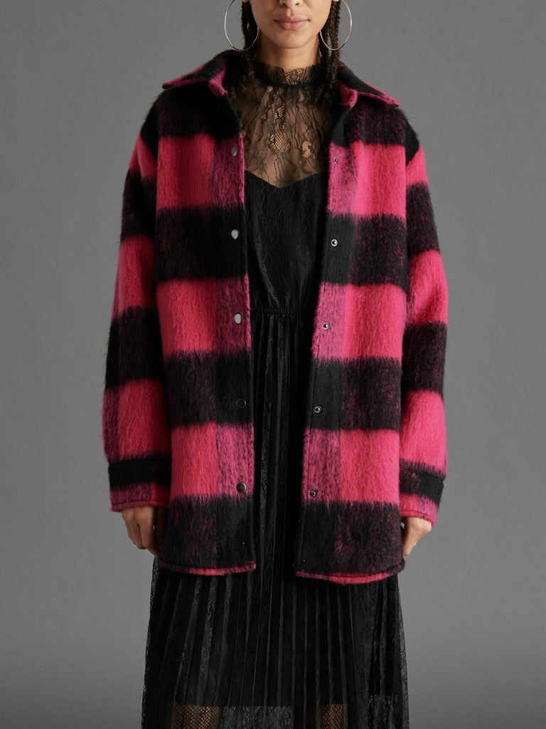 Eldridge Shirt Jacket in Multi Pink