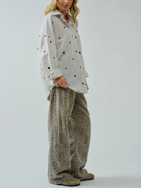 Heart to Heart Button Up in Ivory