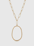 Large Oval Pendant Chain Link Necklace
