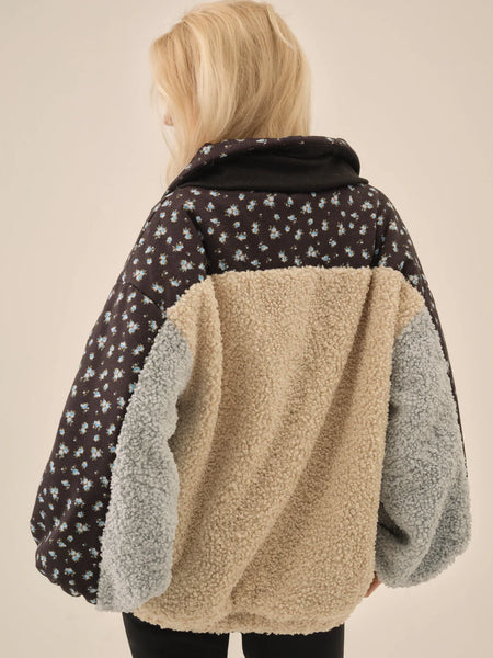 Maisie Collared Jacket in Blue