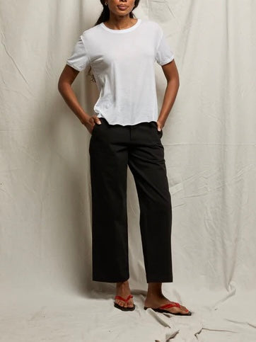 Sofia Short Sleeve Crew Neck Tee in White