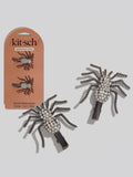 Metal Rhinestone Hair Clips 2pc in Spider