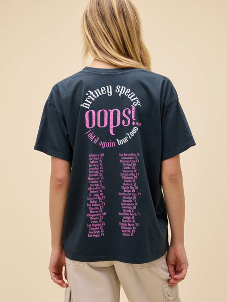 Britney Spears Oops I Did It Again Merch Tee in Vintage Black