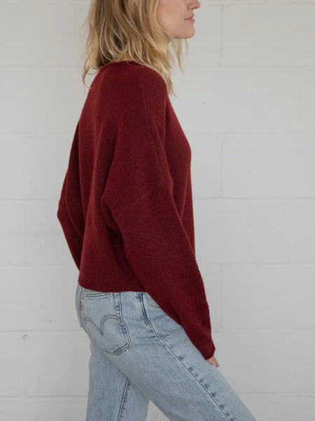 Piper Cardigan in Wine