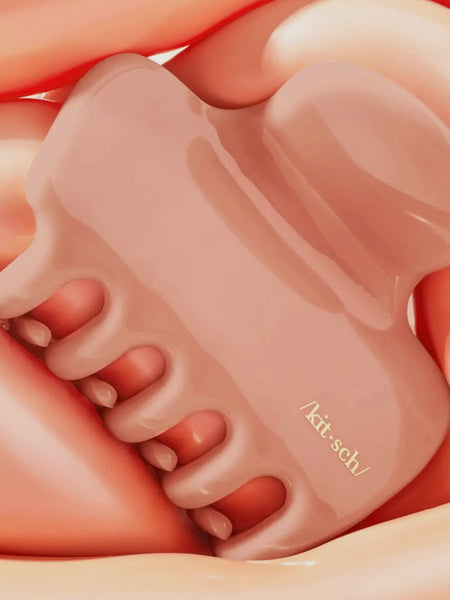 Recycled Plastic Puffy Cloud Clip in Rosewood