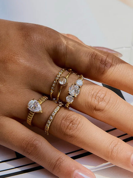 Emberlace Pear Stone Ring