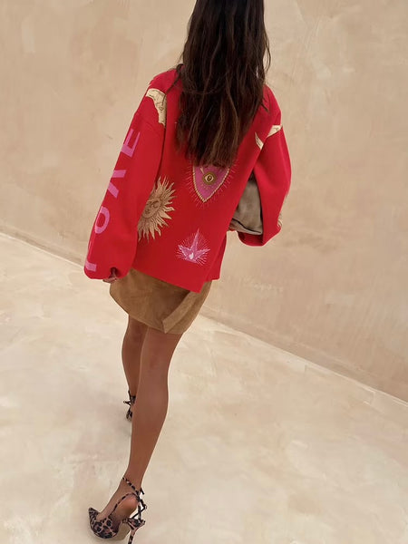 Mystical Cardigan in Red