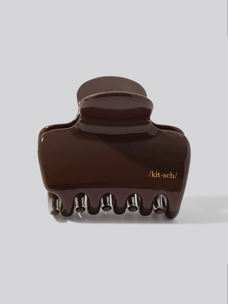 Recycled Plastic Puffy Cloud Clip in Chocolate