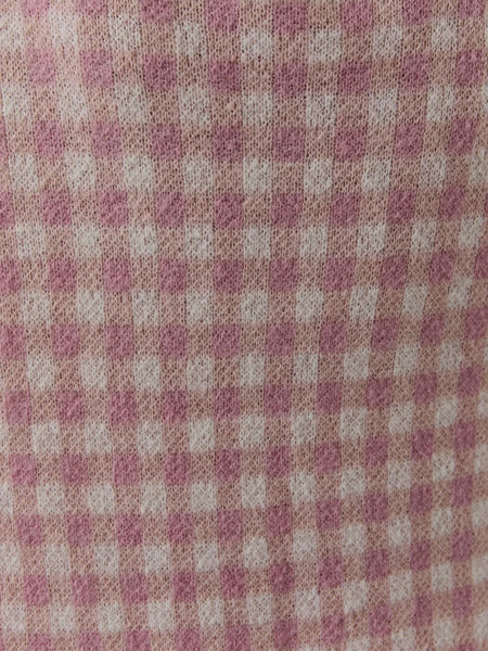Get With Gingham Henley Sweater in Pink