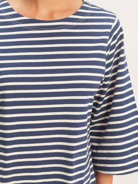 Somebody's Stripe Mini Dress in Navy