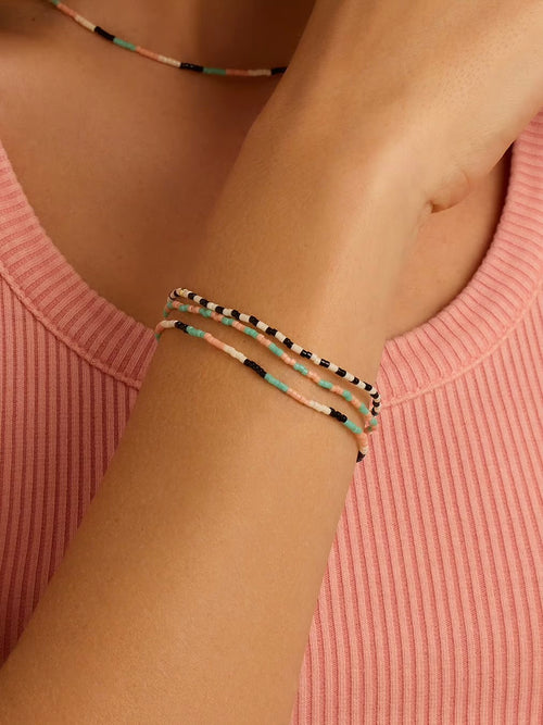 Gigi Stripe Bracelet Set in Palm Desert