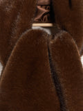 Snow Angel Faux Fur Scarf in Espresso