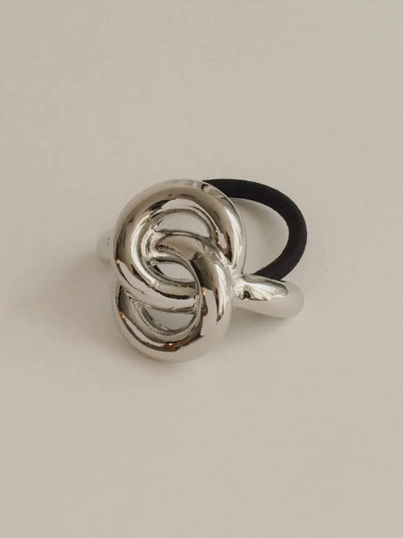 Eternal Loop Hair Cuff in Silver