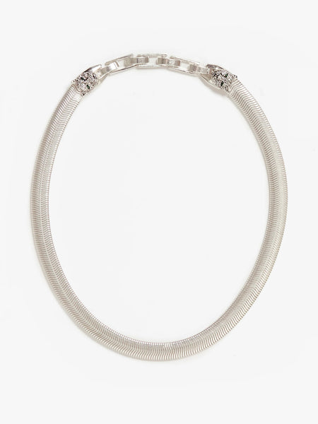 Snake Chain Collar in Silver