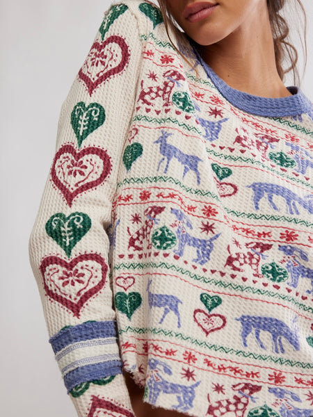 Blissful Layering Tee in Snowdrop Combo