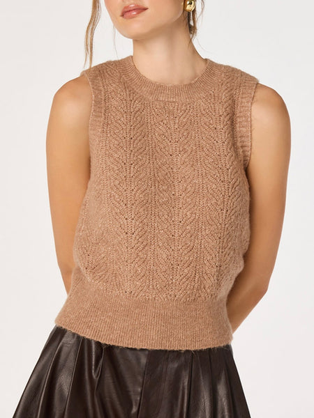Pernille Sweater Tank in Camel