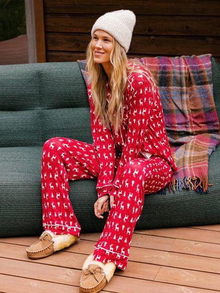 Livy & Connie PJ Set in Rouge Frost