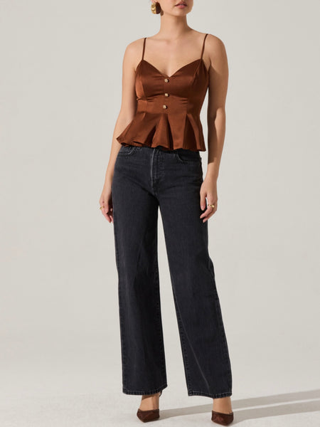 Paislee Top in Brown