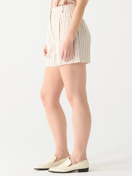 Batter Up Short in Oat/Charcoal Stripe