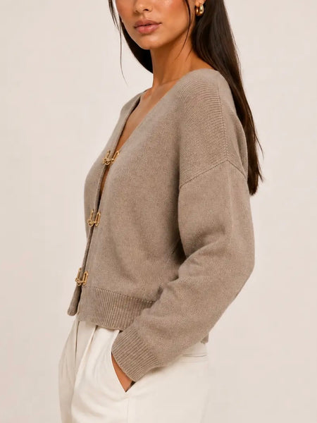 She's A Latte Fun Cardi in Mocha
