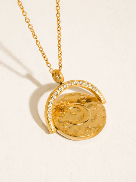 Reese Coin CZ Necklace