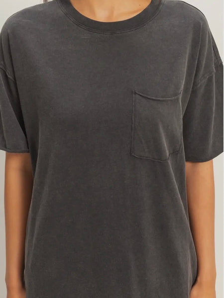 Pockets Please Tee in Black