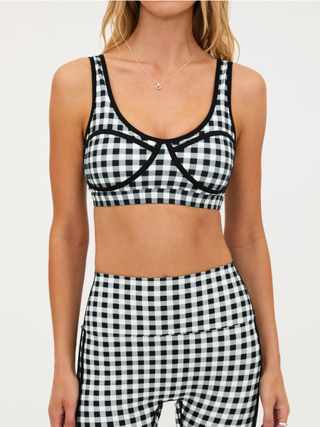 Olympia Top in Slate Gingham