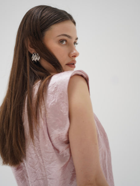 Paige Shine Top in Rosewater