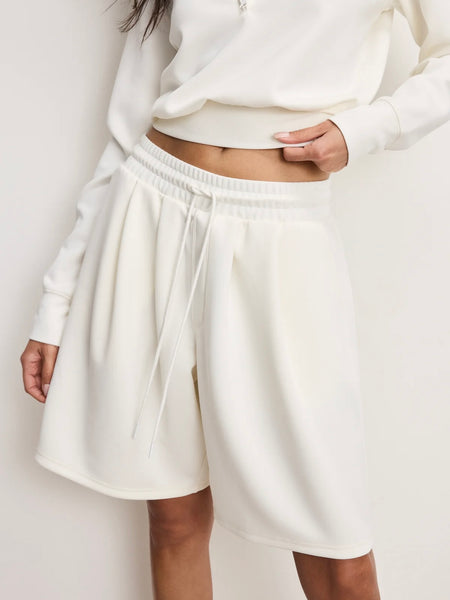 Air Soft Scuba Shorts in Cloud White