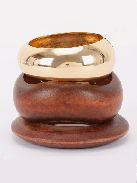 Mixing It Up Bracelet Set in Brown