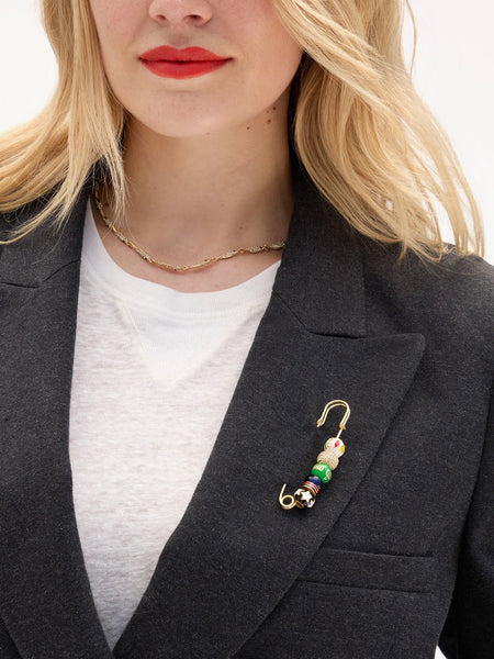 Beaded Blazer Pin
