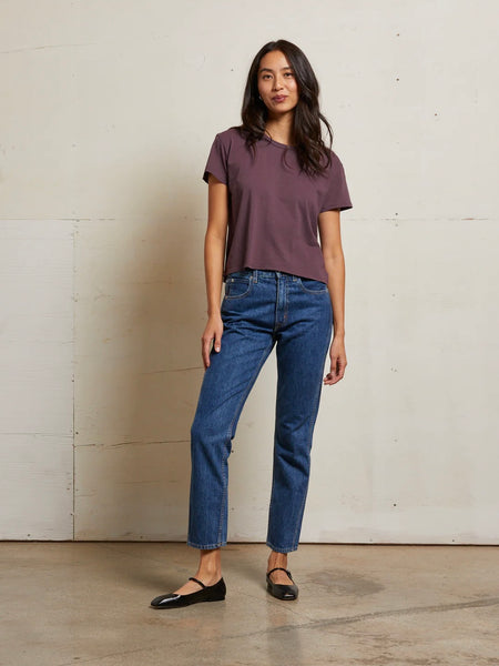 Harley Boxy Crew Tee in Plum
