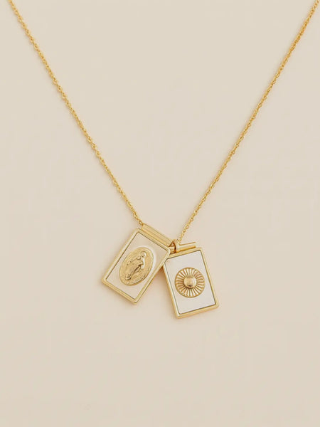 Our Lady And Sacred Heart Necklace