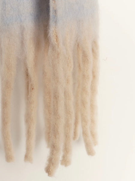 Winter Chill Blanket Scarf in Blue