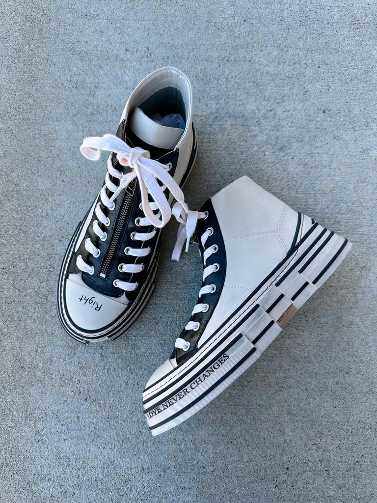 Divergent Sneaker in Black & Ivory