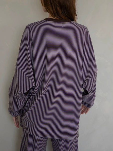 Dani Top in Lavender Stripe