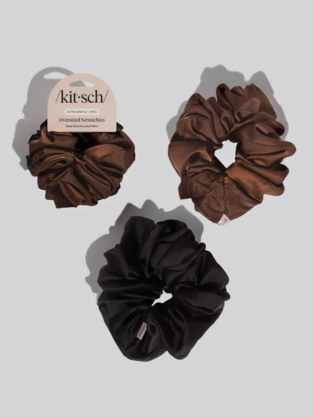 Black & Chocolate Oversized Scrunchies