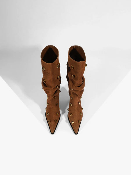 Tulsa Studs Boots in Pecan Brown