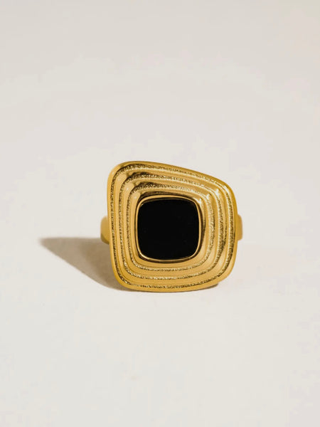 Auricca Abstract Ring in Black