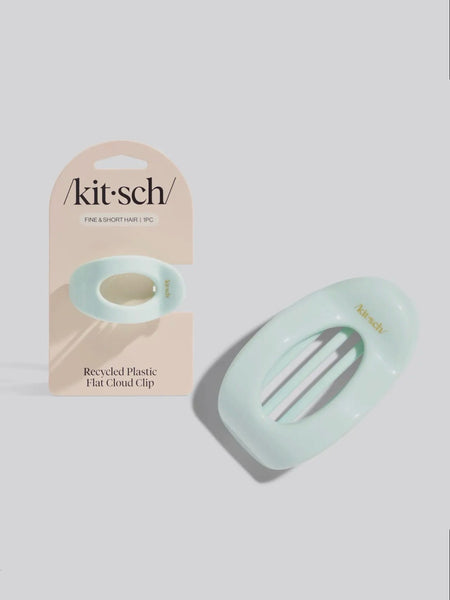 Recycled Plastic Small Flat Cloud Clip in Sage Leaf